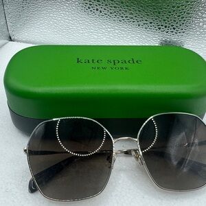 kate spade Silver Frame Sunglasses with Black Gradient Lenses